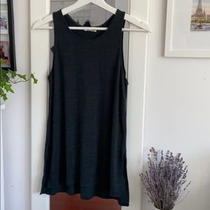 Aritzia - Green Long Tank Crewneck with Side Slits